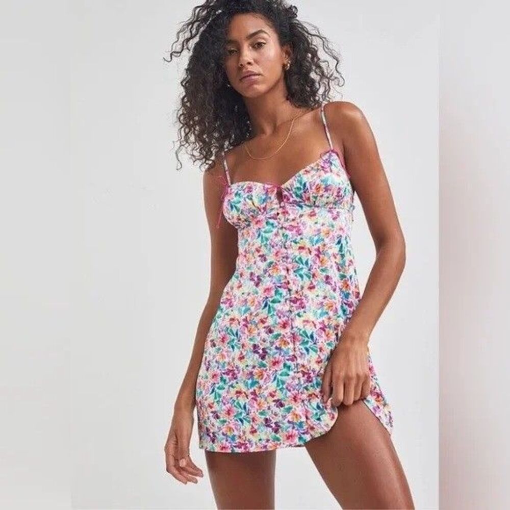 FIRM-NWT For Love & Lemons Multicolor Slipdress